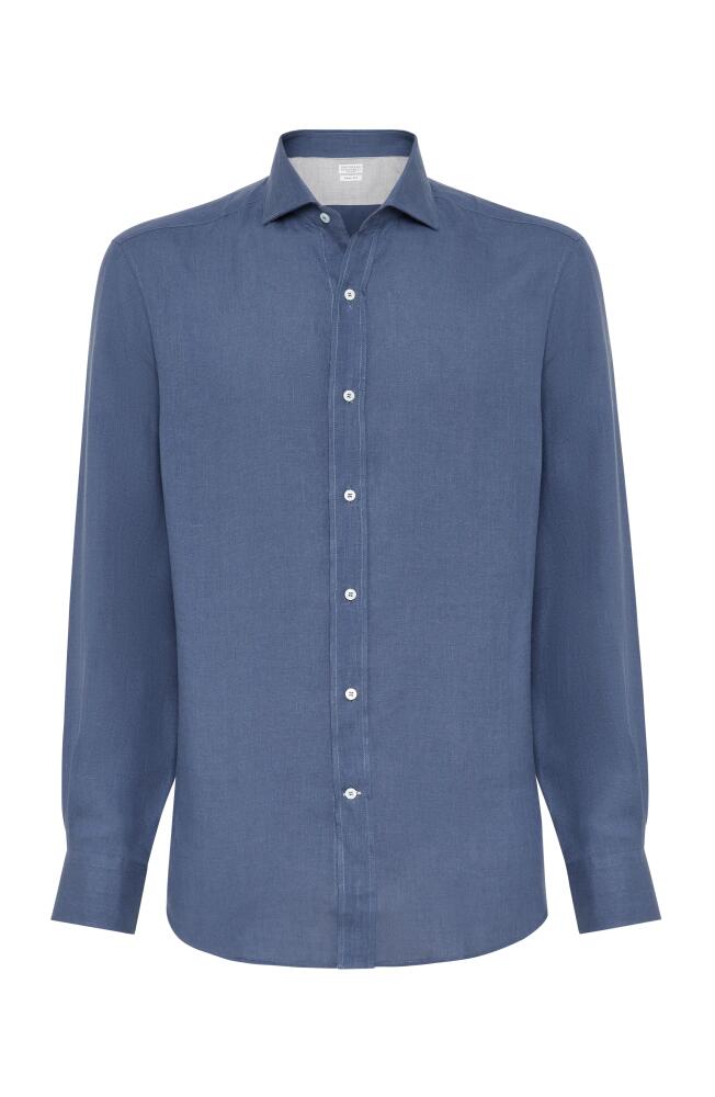 Brunello Cucinelli Easy fit shirt in Blue Cover