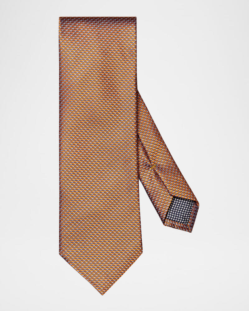 Eton Men's Geometric Silk Tie Cover