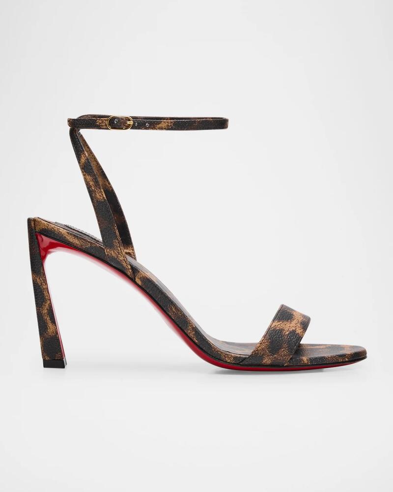 Christian Louboutin Condora Queen Red-Sole Leopard-Print Leather Sandals Cover