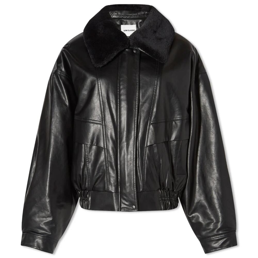 Low Classic Women's Faux Leather Short Jacket in Black Cover