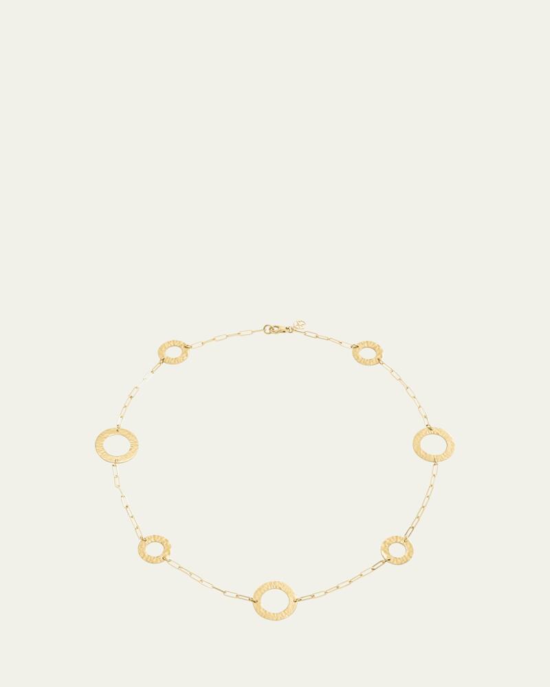 L. Klein Como 18K Yellow Gold Hammered Link Necklace, 16-18"L Cover