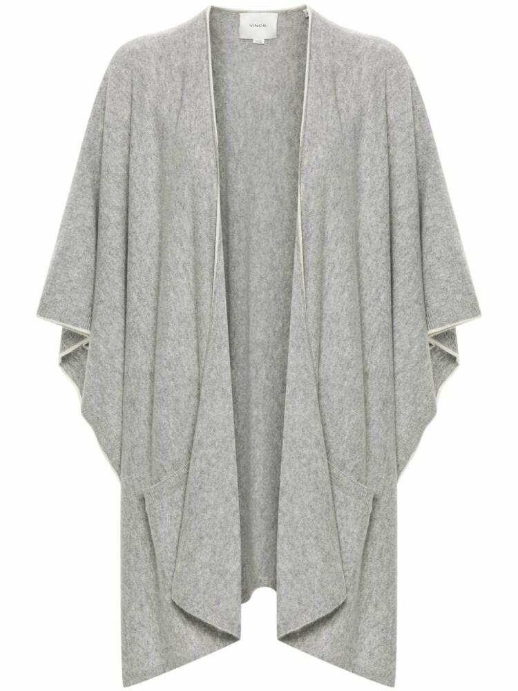 Vince mélange-effect cashmere poncho - Grey Cover