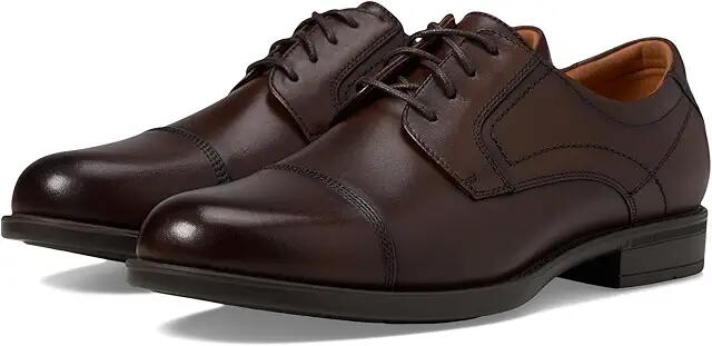 Florsheim Midtown Cap Toe Oxford (Brown Smooth) Men's Lace Up Cap Toe Shoes Cover