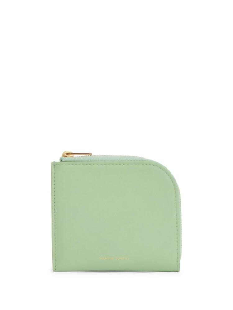 Mansur Gavriel logo-stamp slim leather wallet - Green Cover