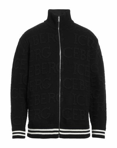 Iceberg Man Cardigan Black Wool, Acrylic, Polyamide, Cotton Cover