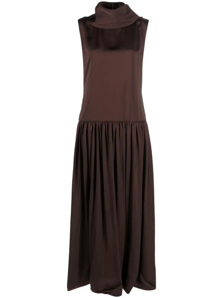 Jil Sander drop-waist jersey dress - Brown Cover