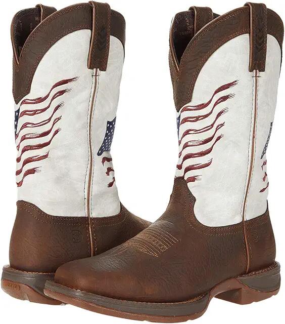 Durango Rebel 12 Flag (Bay Brown/White) Cowboy Boots Cover