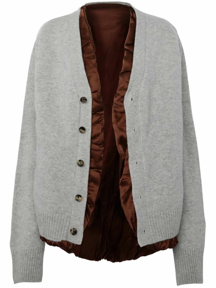 JW Anderson satin-lined cardigan - Grey Cover