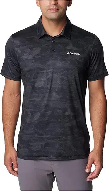 Columbia Tech Trail Novelty Polo (Black Beachwood) Men's Clothing Cover