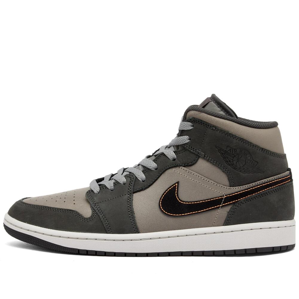 Air Jordan Men's 1 Mid SE Sneakers in Night Stadium/Black Flat Pewter Cover