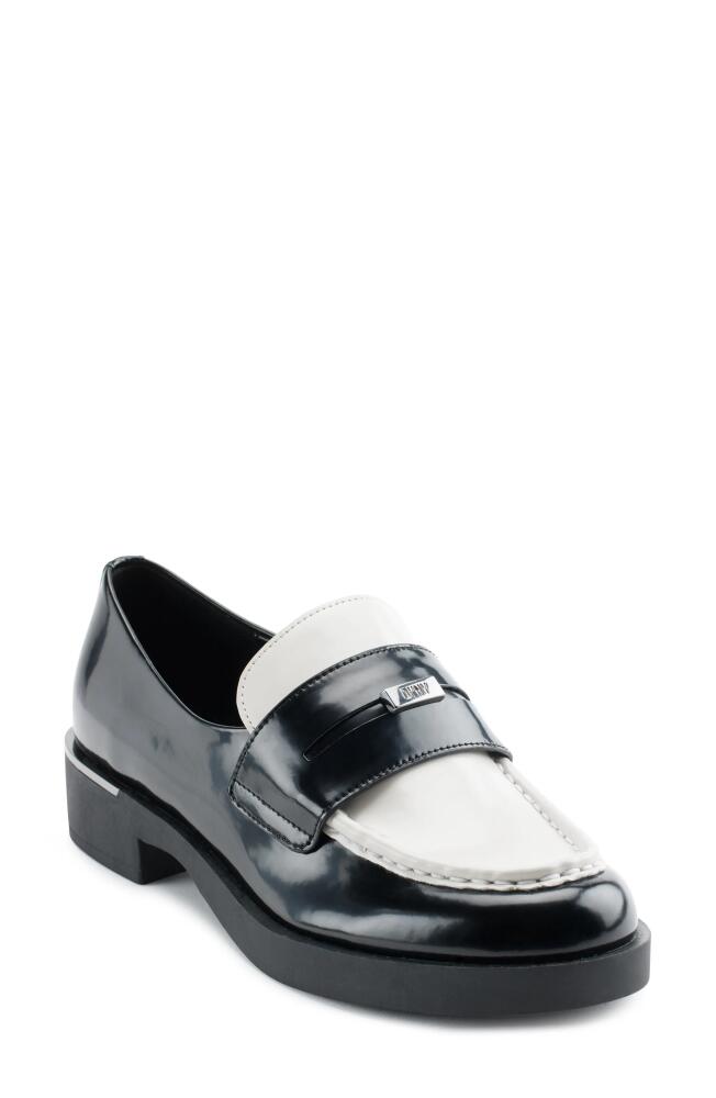 DKNY Ivette Loafer in Black/Pebble Cover