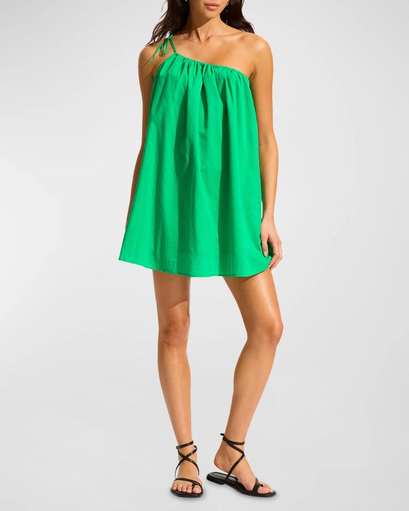 Seafolly One-Shoulder Mini Dress Cover