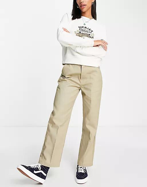 Dickies Elizaville pants in beige-Neutral Cover