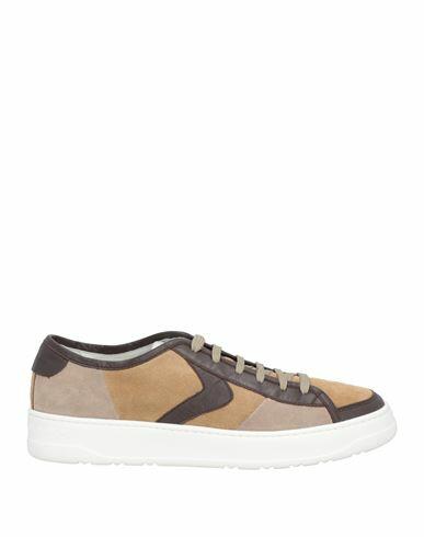 Voile Blanche Man Sneakers Camel Leather Cover