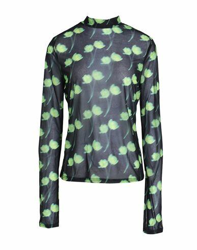 Topshop Woman T-shirt Green Polyester Cover