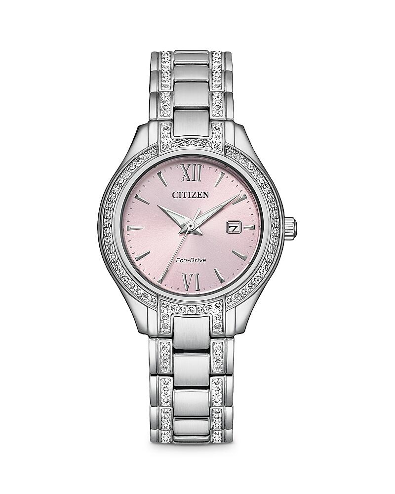 Citizen Women's Crystal-Accent Stainless Steel Bracelet Watch, 30mm Cover