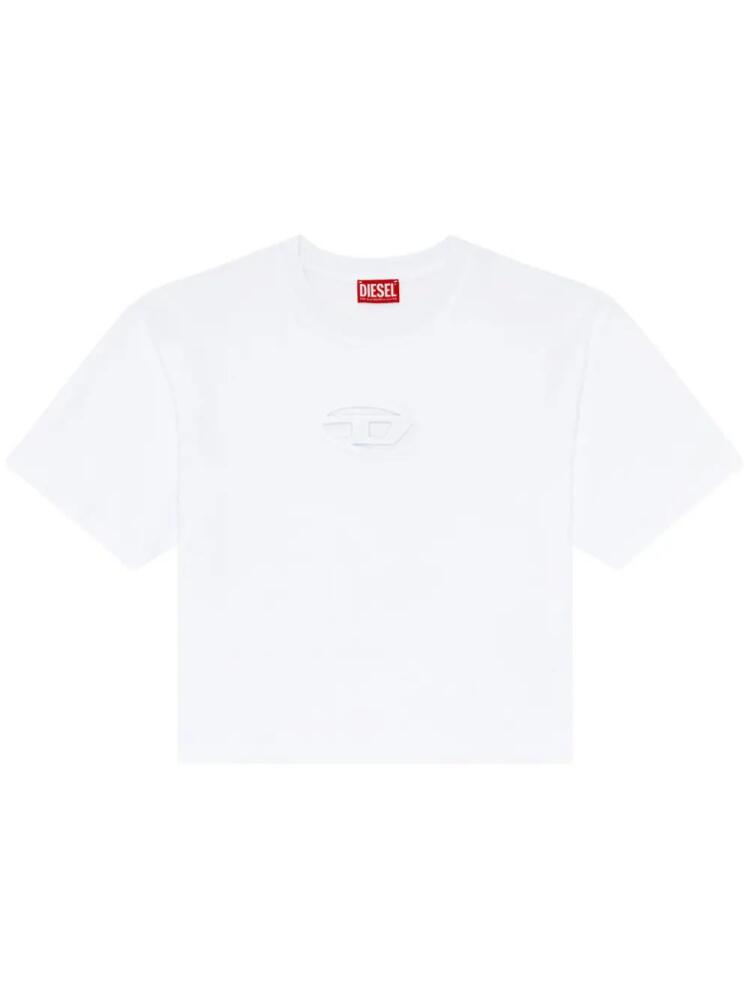 Diesel T-Buxt-Crop-Od cotton T-shirt - White Cover