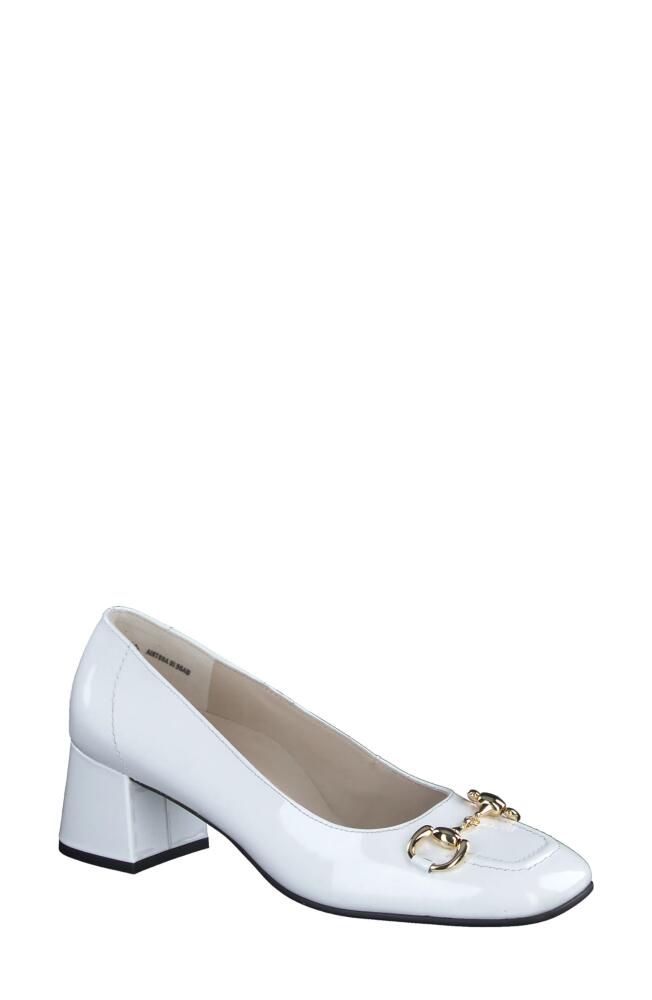 Paul Green Valetta Bit Pump in White Soft Patent Cover