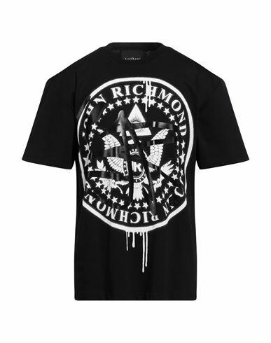 John Richmond Man T-shirt Black Cotton Cover