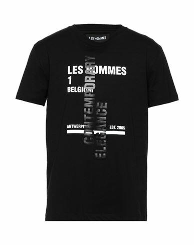 Les Hommes Man T-shirt Black Cotton Cover