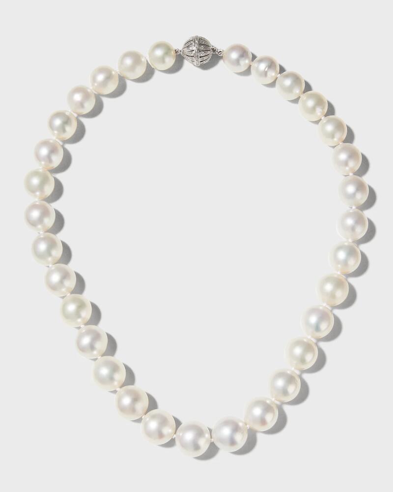 Belpearl South Sea Pearl Necklace with Diamond Ball Clasp, 18" Cover