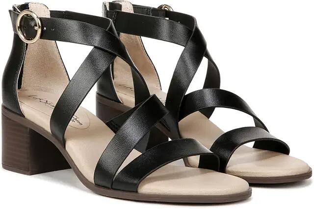 LifeStride Heritage Strappy Block Heel Dress Sandals (Black) Women's Sandals Cover