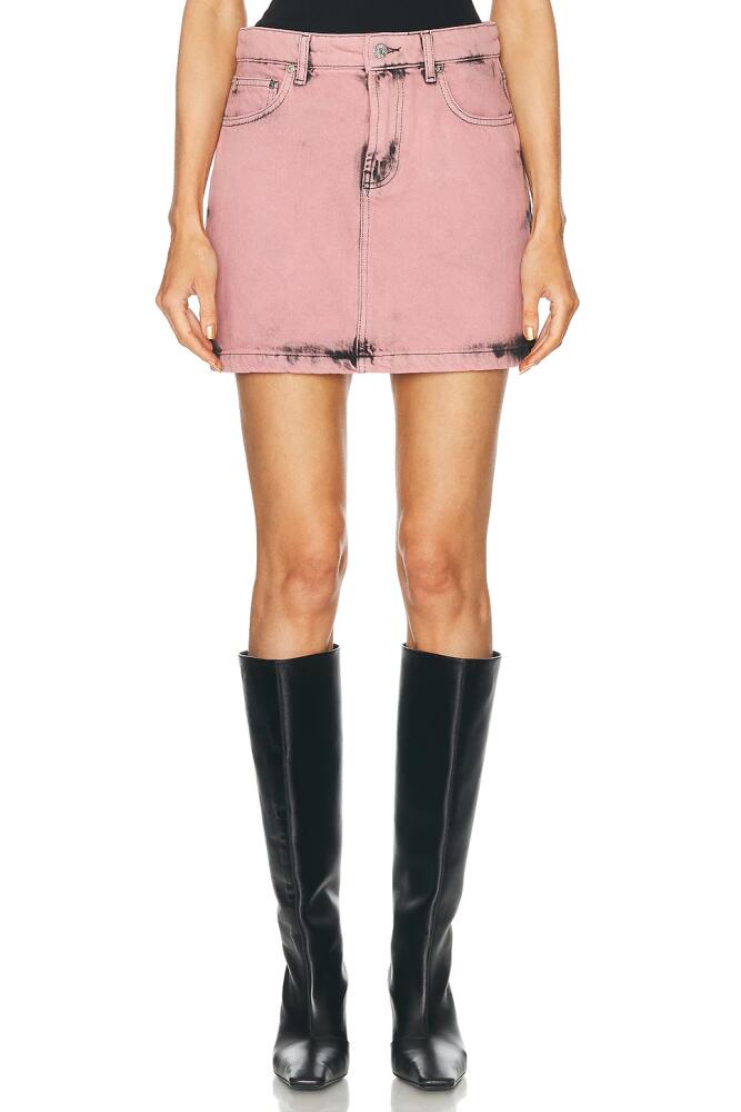 Moschino Jeans Denim Mini Skirt in Pink Cover