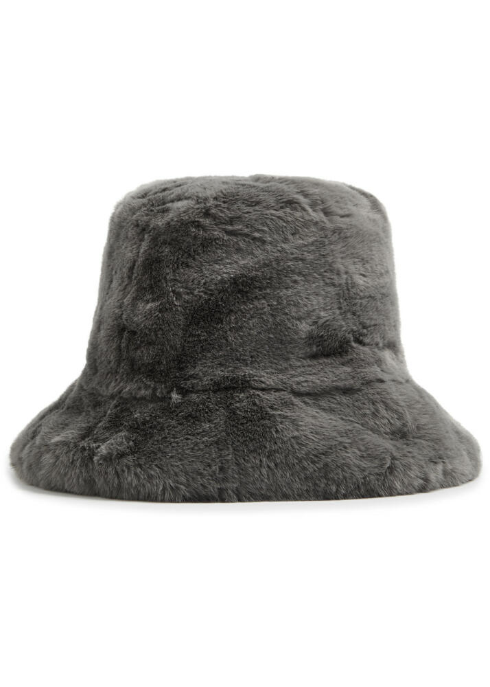 Jakke Hattie Faux fur Bucket hat - Grey Cover