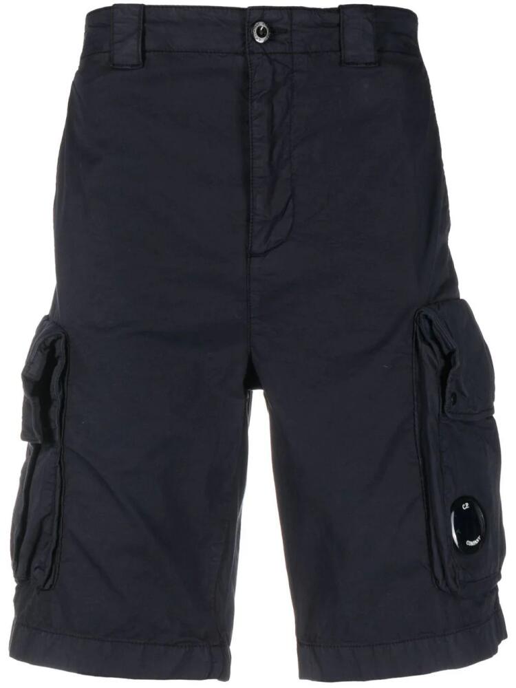 C.P. Company solid cargo shorts - Blue Cover