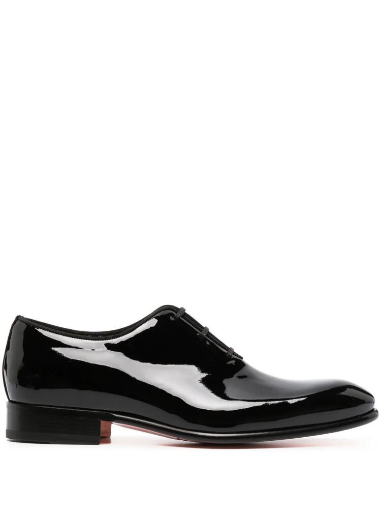 Santoni patent leather oxford shoes - Black Cover