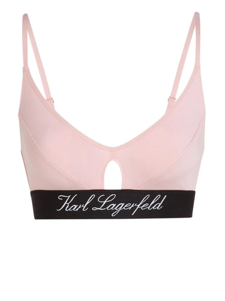 Karl Lagerfeld Hotel Karl peephole-detail bra - Pink Cover