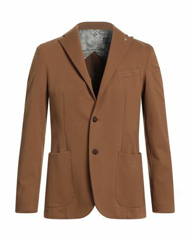 Barbati Man Blazer Brown Cotton, Polyamide, Elastane Cover