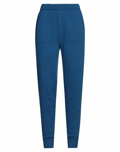 Stefanel Woman Pants Blue Merino Wool, Viscose, Polyamide, Cashmere Cover