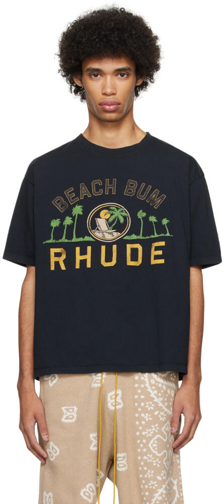 Rhude Black Palmera T-Shirt Cover