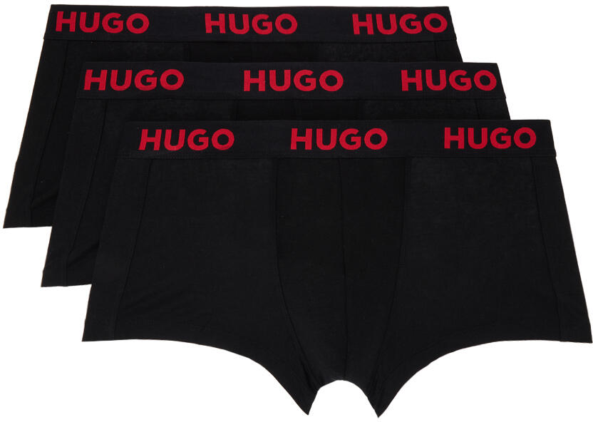 Hugo Three-Pack Black Boxers Cover