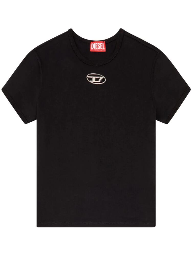 Diesel logo-plaque cotton T-shirt - Black Cover