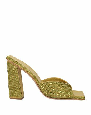 Gia / Rhw Woman Sandals Sage green Leather Cover