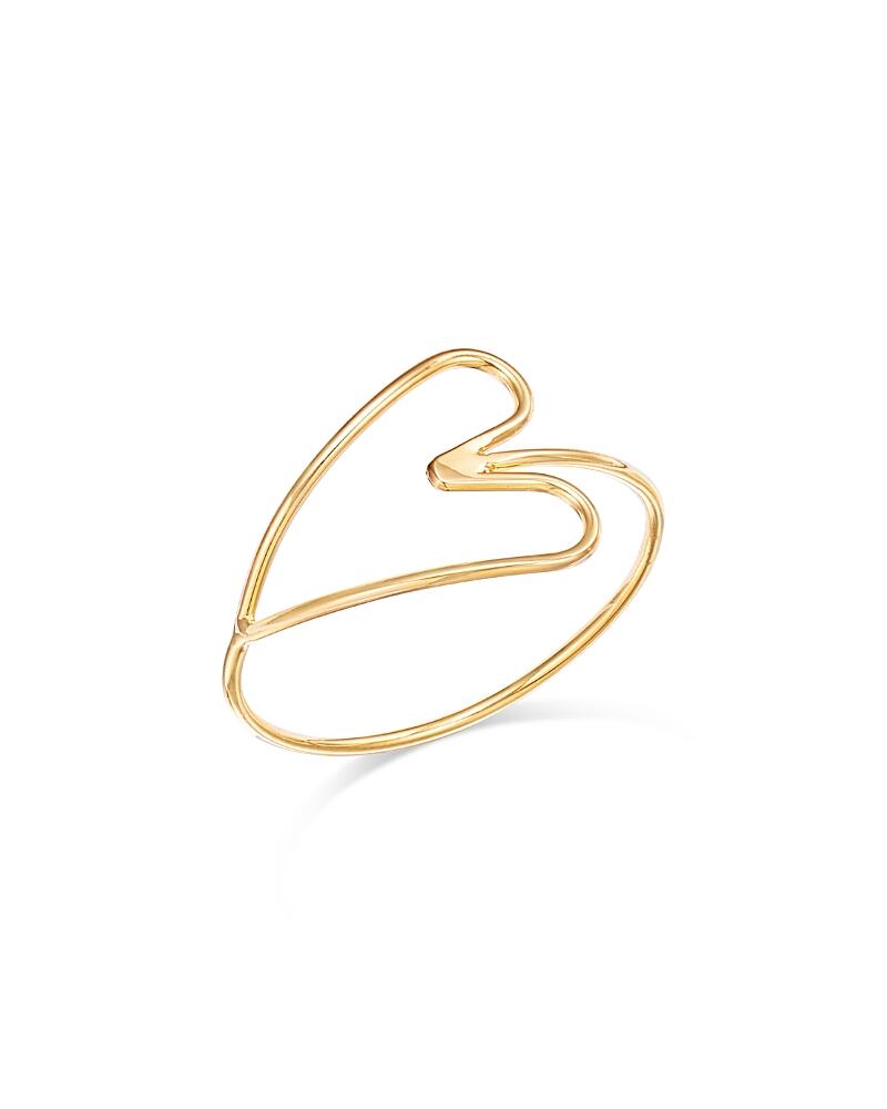 Zoe Chicco 14K Yellow Gold Classic Heart Outline Wire Ring Cover