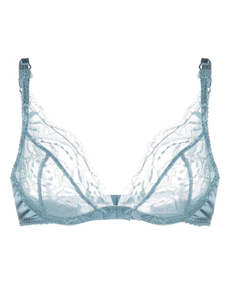 Fleur Of England lace plunge bra - Blue Cover