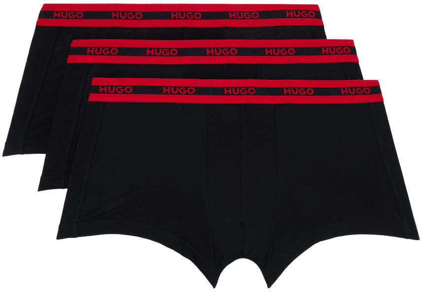 Hugo Three-Pack Black Logo Boxers Cover