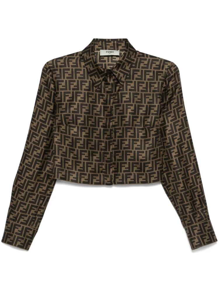 FENDI FF-print shirt - Brown Cover