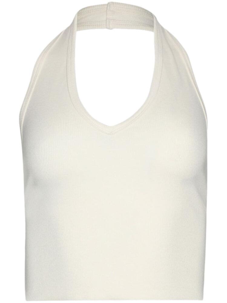 ETERNE halterneck open-back top - White Cover