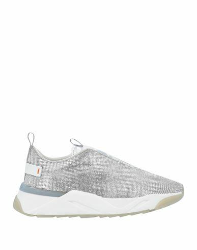 Santoni Woman Sneakers Silver Soft Leather Cover