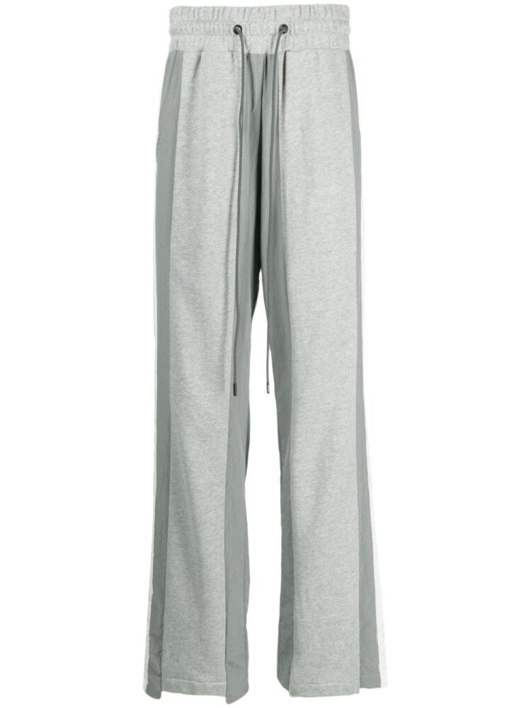 Mostly Heard Rarely Seen striped cotton track pants - Grey Cover