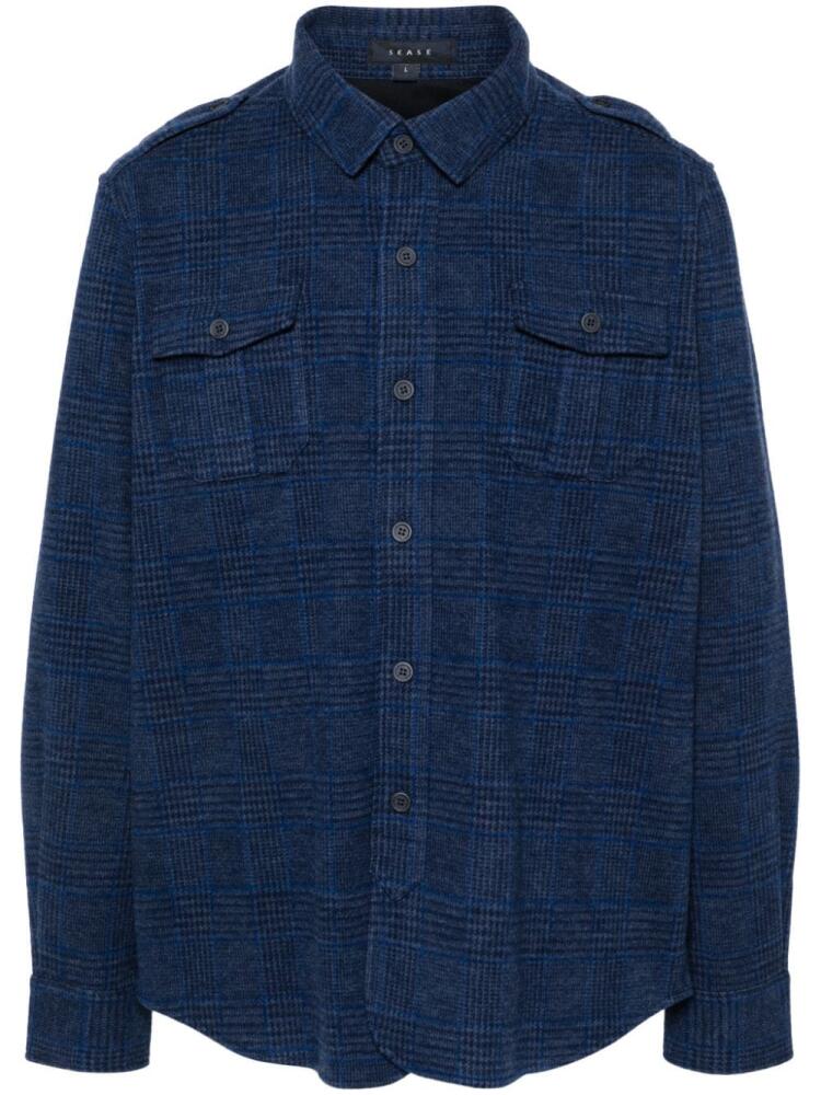 Sease virgin wool overshirt - Blue Cover