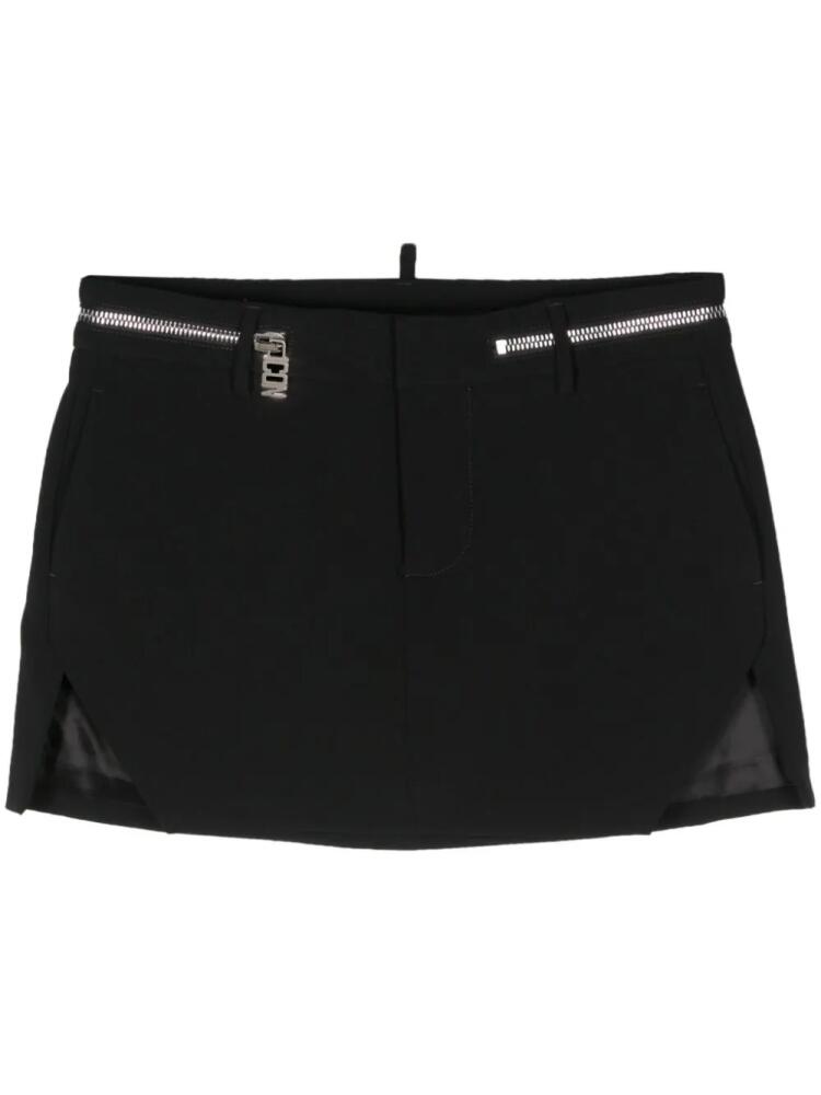 DSQUARED2 Icon Zipped mini skirt - Black Cover