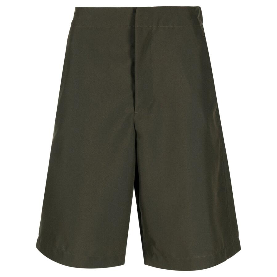 OAMC Mens Forest Wide-Leg Bermuda Vapor Shorts Cover