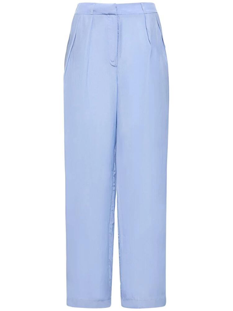 THE FRANKIE SHOP Tansy Pleated Silky Cupro Pants Cover