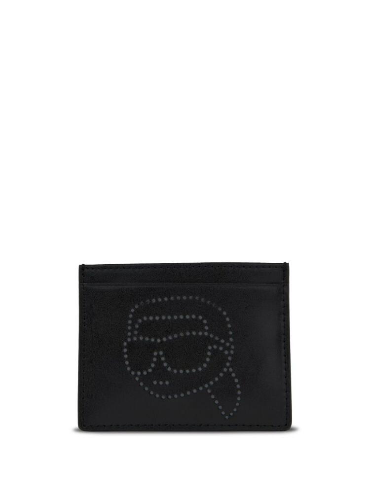 Karl Lagerfeld Ikonik perforated card holder - Black Cover