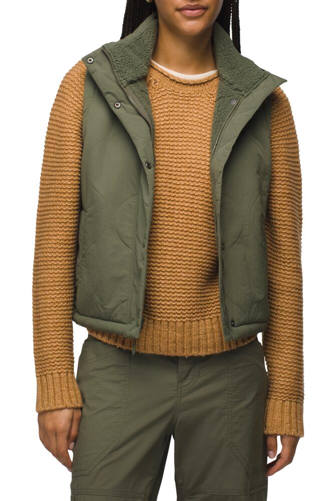 prAna Encinitas Quilted Vest in Rye Green Cover